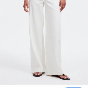 Madewell Ivory Wide-Leg Women's Pants